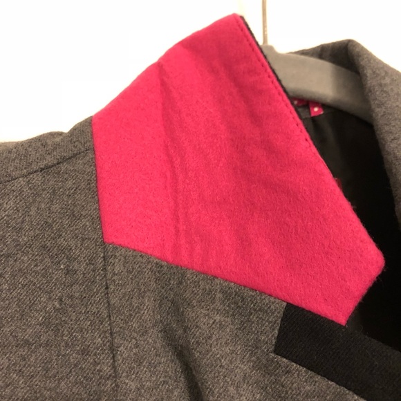 Merona Gray with Black Trim Blazer - Picture 4 of 7